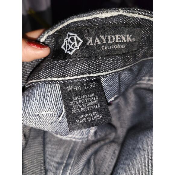 Kayden K. Black Jeans with White Stitches Men's 44x32 - Picture 6 of 6